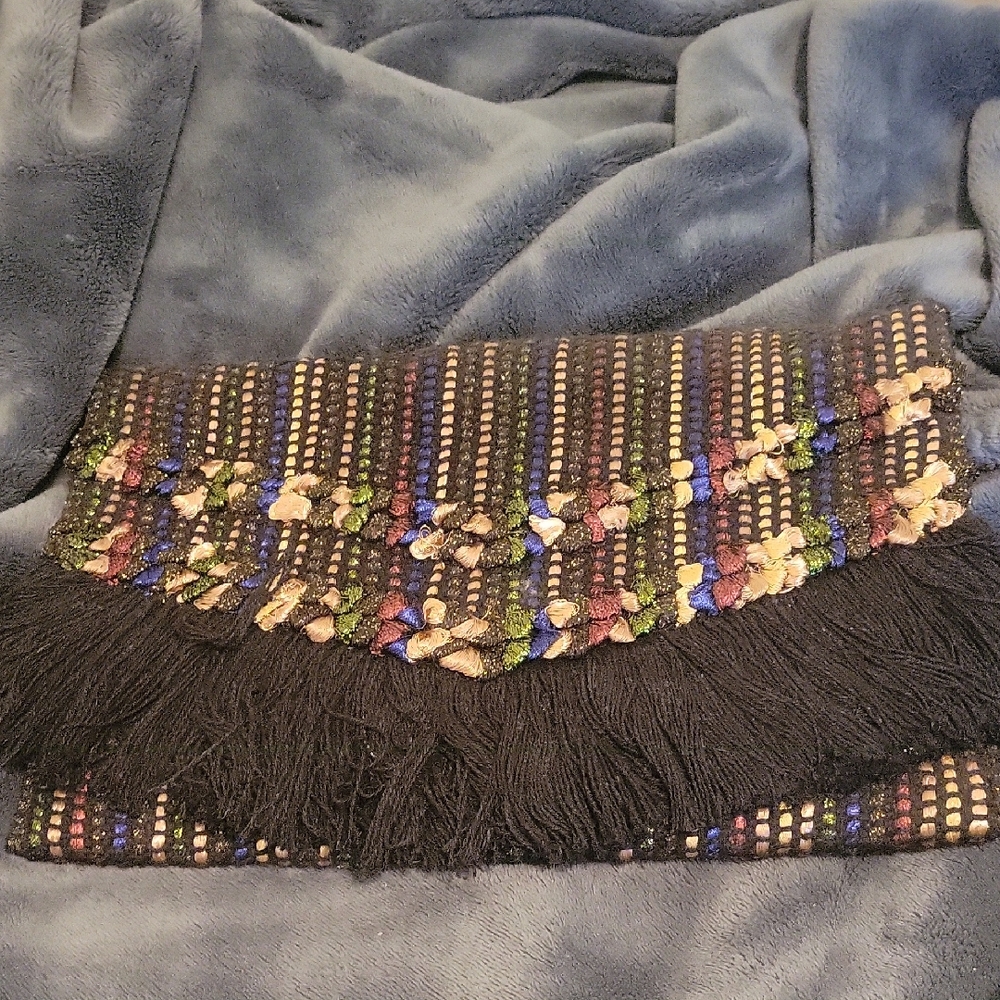 Multicolor Fringe Clutch Taj Clutch Never Been Used